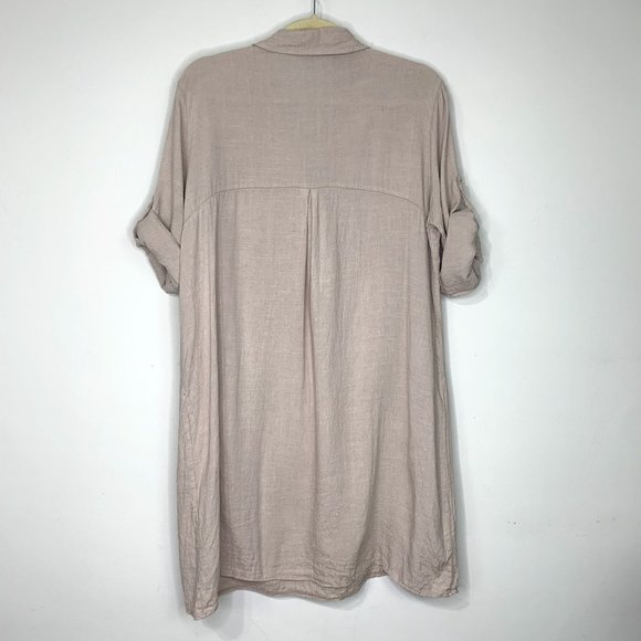 ELENA BALDI Italian 100% Natural Linen Dress Sz XS - Picture 6 of 9